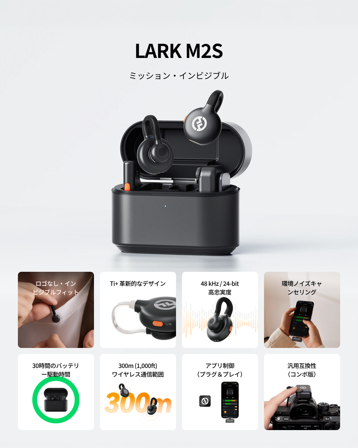 Hollyland Lark M2S コンボ（カメラRX / USB-C RX / Lightningケーブル
